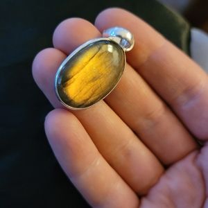 Labradorite Sterling Silver Pendant